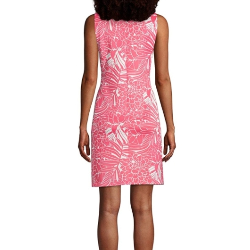Pappagallo Pink and White Lace Yoke Floral Shift Dress - Picture 2 of 6
